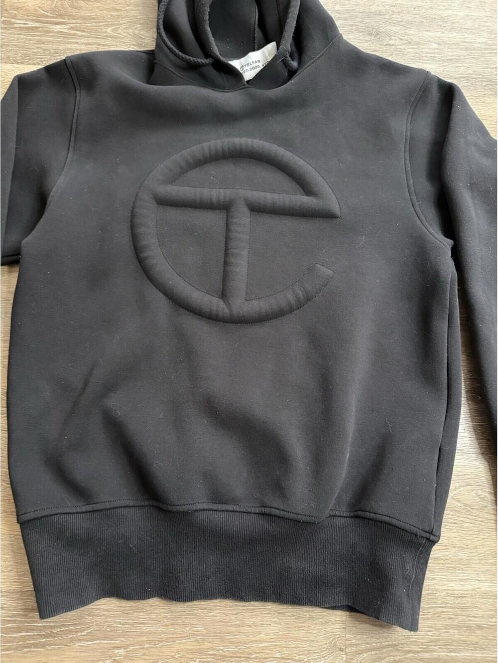 Telfar Embossed Hoodie Size small Black